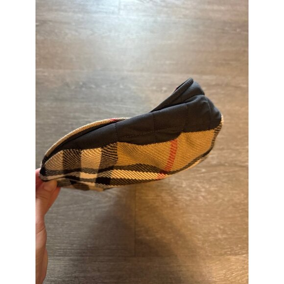 BURBERRY - NOVA CHECK WOOL CASHMERE NEWSBOY HAT authentic *with small defect* m - Picture 5 of 11